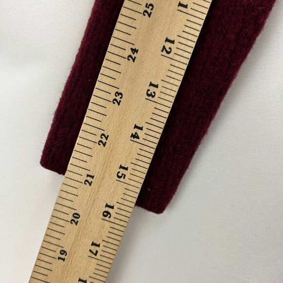 Theory Women's XS Burgundy Cardigan 100% Cashmere Long Sleeve Pockets Sweater - Picture 4 of 13